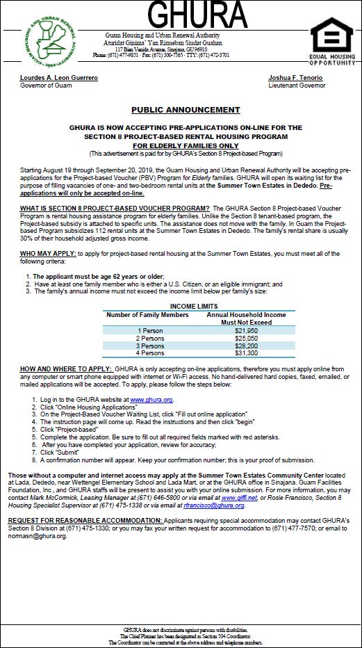 Section 8 Housing Eligibility Chart